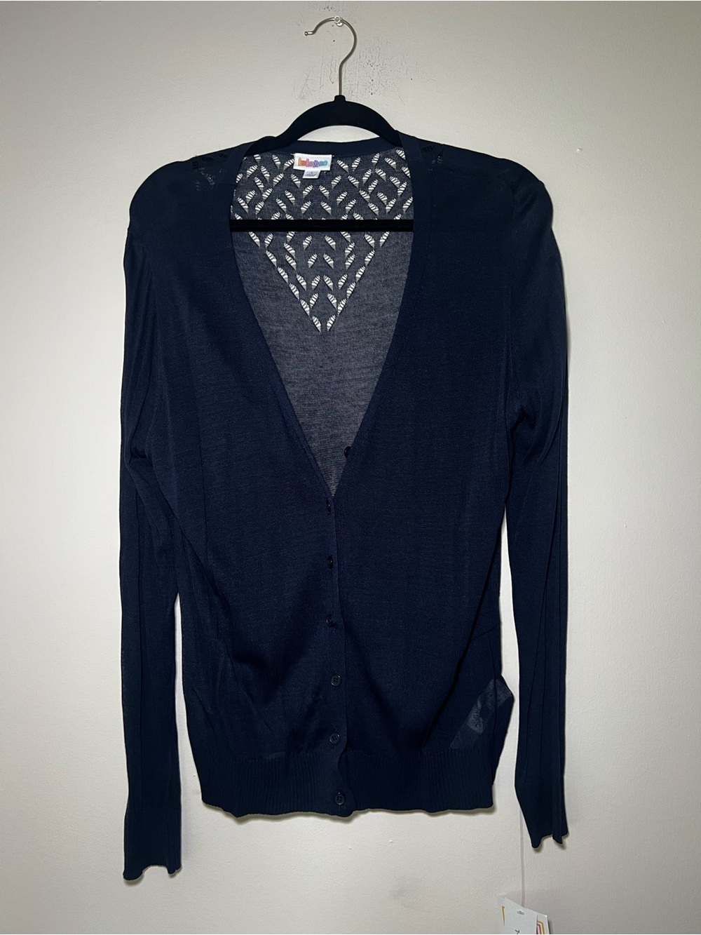 LuLaRoe Cheryl Dark Navy V-Neck Button Cardigan